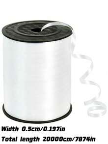 1 cuộn 200m/2 cuộn 400m ruy băng xoắn màu trắng, thích hợp để gói quà, trang trí bóng bay, đám cưới, sinh nhật và các dịp khác - Ruy băng kim loại sáng bóng, thích hợp cho bó hoa và giấy gói bó hoa, ngày Valentine, đám cưới, sinh nhật và các dịp khác. - Ruy băng trang trí - Xem 3