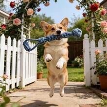 1/2 Large Durable Dog Rope Toy, Thick Woven Rope Ball For Dog Dental Care And Yard Play, Chew Resistant Pet Toy - Multicolor - View 9