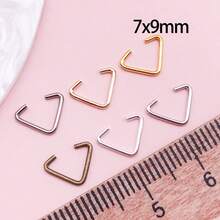 200 pièces Anneaux triangulaires ouverts en fer de 7x9 mm, accessoires DIY. Boucles triangulaires métalliques pour bagages, , matériel, boucles en fil de fer en stock. - Taille unique - Voir 4