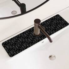 1pc, Sink Faucet Suction Pad, Drainage Pad, Kitchen, Bathroom Sink, Countertop, Drainage Pad, Diatomite Washbasin, And Cuttable Quick-Drying Pad. - Multicolor - View 3