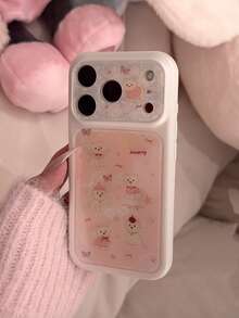 Cute Cartoon West Highland White Terrier Dog Design 17 Pro Max Phone Case, Protective Cover Compatible With IPhone 17, 16 Pro, 15, Adorable - Pink - View 6