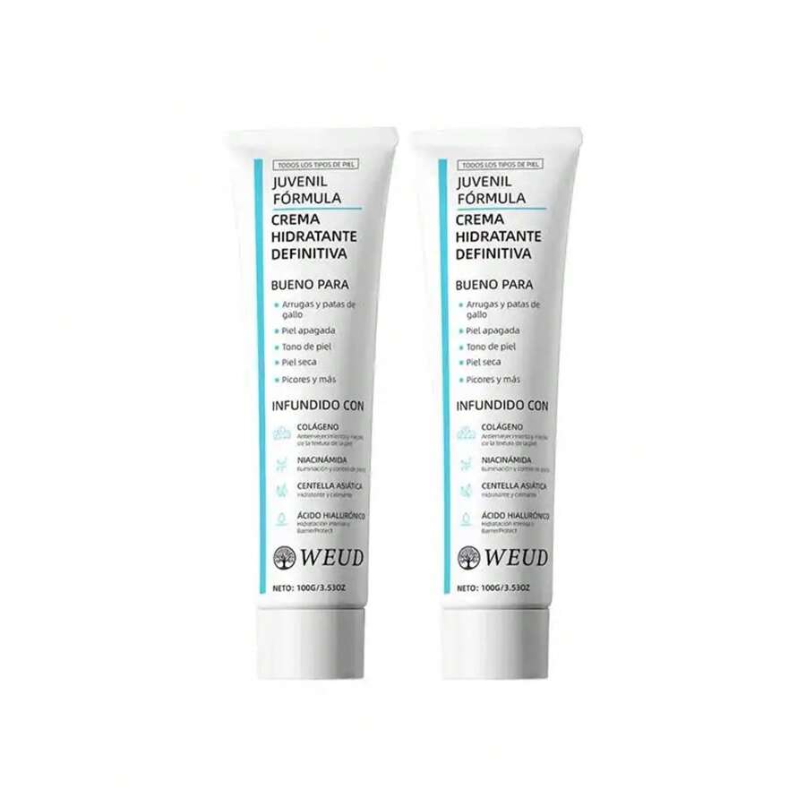 Regalo de San Valentín Crema hidratante Youth Formula 100g colágeno niacinamida centella asiática ácido hialurónico para arrugas manchas oscuras cuidado de la piel - Paquete de 2 - Ver 1