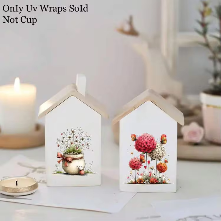 Bộ 32 miếng dán chuyển nhiệt UV-DTF họa tiết hoa mùa xuân mộng mơ | Chất lượng cao, chống trầy xước, dễ sử dụng trên cốc, chai, máy tính xách tay và đồ thủ công | Họa tiết hoa sáng tạo, keo dính lâu trôi, trang trí nhà cửa, đồ thủ công - Nhiều màu - Xem 5