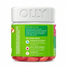 OLLY Metabolism Gummy Rings, Apple Cider Vinegar, Vitamin B12, Chromium, Chewable Supplement, Apple Flavor - 30 Count - 30 片裝(1 盒) - 查看 10