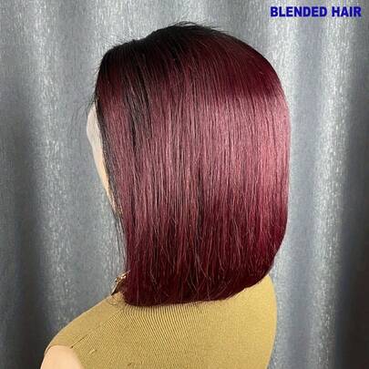 32 Inch 13x4 Lace Front Wigs Human Frontal Hair 200% Density Straight 13x4HD Lace Front Wigs Pre Plucked With Baby Hair BUG #99J Burgundy Wig Virgin Hair Lace Front Wigs Glueless For Women (Straight Wig 8-34 Inch Colored Wig)
