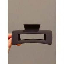 4pcs Women's Black, White, Brown 4. 33in/11cm Square Plastic Large Hair Clips, Fashionable, Elegant, Versatile, Minimalist Style, Suitable For Daily, Party, Commute, Vacation - Hair Claws For Styling, Washing, Make-Up, Outfit Accessorizing Summer Hair Jaw Clip Hair Clamps Hair Clutch Hair Catcher Clip, School Stuff, College Fall Winter Claw Clip Hair Accessories For Women - 多色 2 - 查看 7