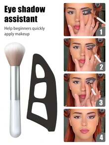 6/2/1pcs Eye Makeup Auxiliary Tools, Eye Shadow Stamp Template, Eye Shadow Tools And Makeup Brushes, 1pc Eye Shadow Brush, Eye Makeup Tools, Beauty Tools, Beginner Eye Makeup Assistant, Eye Makeup Beauty Tools, Suitable For Beginners - Multicolor - View 3