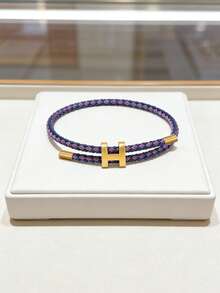 1pc H-Shaped Buckle Rope Elegant Adjustable Bracelet, Suitable For Women's Daily Wear And Gift - Pull-out Strap - View 24