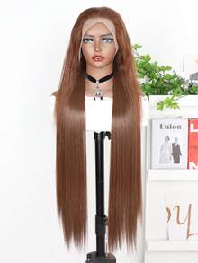 8-36 Inch Chocolate Brown 13x4 Straight Lace Front Wigs 180% Density Human Blended Hair 13x4 Brazilian Transparent Lace Frontal Wig 4# For Women Pre Plucked With Baby Hair(Blended Wigs-A Mix Of Human Blended Hair And Synthetic)Wigs Human Blended Hair/Women's Human Blended Hair Wig/Human Blended Hair Lace Front Wigs/Wigs Glueless/Bleached Knots/Pre Plucked/Lace Wig/Upgrade Your Look/Confidence Boost/Perfect Gift - S4 - View 11