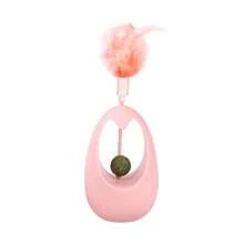 猫薄荷球形逗猫棒棒糖逗猫棒，牙齿清洁及磨牙银藤，猫零食及玩具用品 - 查看 3