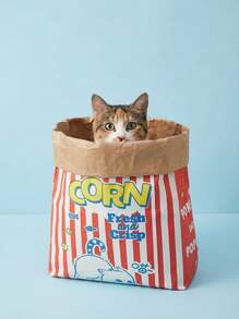 PETSIN 【趣味猫玩具】耐用趣味猫玩具：卡通爆米花袋 - 可与猫狗互动玩耍 - 无需电池 - 彩色 - 查看 4