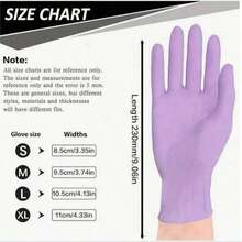 100/50 Pairs Disposable Purple Nitrile Gloves, Suitable For Bathroom, Tattoo, Manicure, Hair Coloring And Household Cleaning. Durable And Comfortable Kitchen Cleaning Gloves, Also Suitable For Wedding, Home Decor, Room Decor, Kitchen Supplies, Kitchen Accessories, Storage, Picnic, Small Bags, Umbrellas, Painting And Birthday (Packaging) - Mauve Purple - View 5