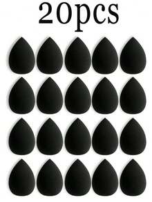 5pcs Multi-Functional Black Makeup Sponges, Foundation Blending Sponges, Liquid/Cream/Powder Seamless Smooth Makeup Sponges, Water Drop Shaped Makeup Sponges, Dry & Wet Use Makeup Tools, Professional Soft Concealer Sponges, Soft Makeup Sponge Set, Multi-Purpose Makeup Tools, Suitable For Foundation, Loose Powder - 彩色 - 查看 16