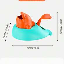 互动式宠物喂食器，猫狗训练零食分配器玩具，零食发射器，一键单声操作，适用于颗粒/块状/棒状零食，娱乐益智玩具，3米射程，发射零食，消耗能量，一起玩耍 - 彩色 - 查看 4