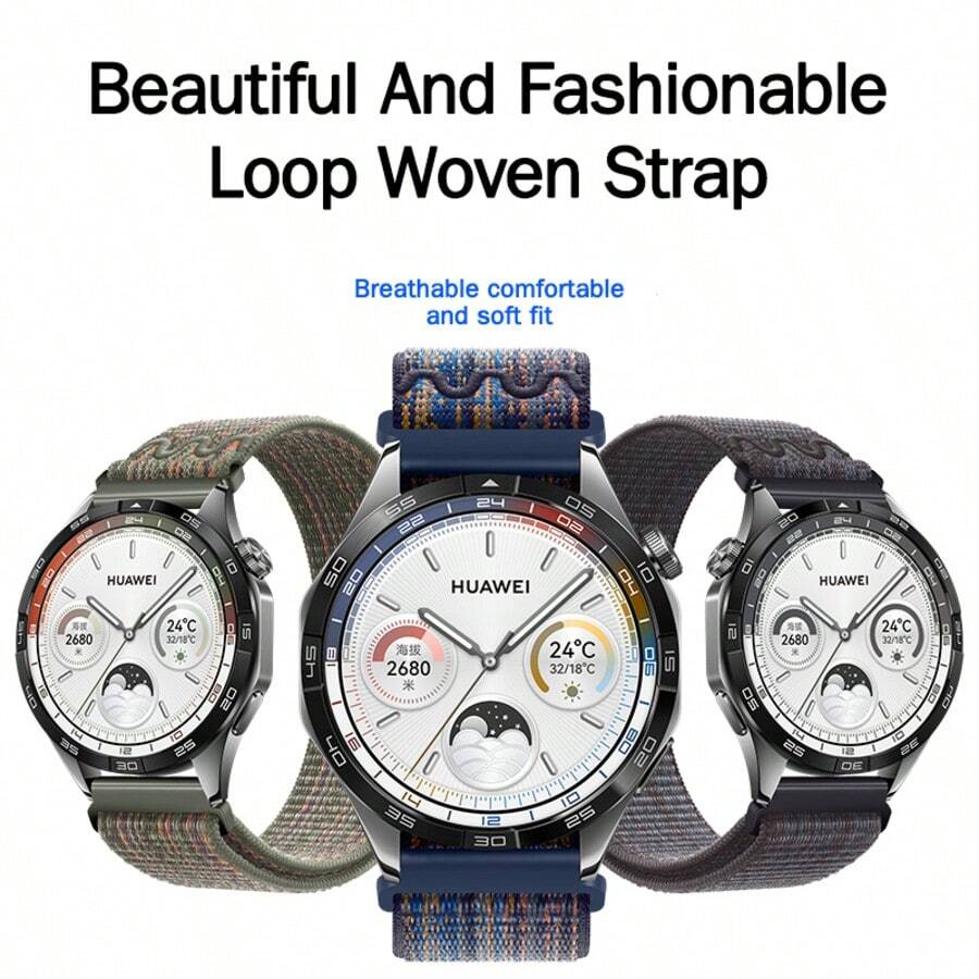 1PC 22mm Nylon Loop Watch Band Compatible With Samsung Galaxy Watch 6 5 4 Galaxy Watch 4 Classic 6 Classic And Galaxy Watch 5 Pro - 22mm - View 1