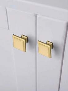 10pcs Simple Drawer Pulls. Suitable For Cabinets, Dressers, Shoe Racks, Wardrobes, Children's Rooms. High-Grade Zinc Alloy Material, Surface Mounted Single Hole Handles, Screws Included. - Multicolor - View 6