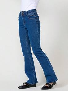 Koroshi Pantalon de sport pour femmes - Bleu azur - Voir 3