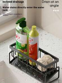 Multi-Function Dishcloth Rack, Countertop Storage Organizer, Kitchen Sponge Holder, Detergent Rack - Multicolor - View 11