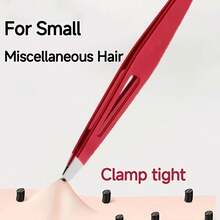 High Quality Stainless Steel Eyebrow Tweezers, Hair Removal Pliers, Ingrown Hair Tweezers, Angled Eyebrow Tweezers, Facial Care Tools - Upgraded Version - View 2