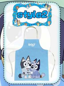Bluey 卡通围裙，带防油涂层——一款儿童家庭式厨房无袖围裙，适合咖啡店、奶茶店、水果店等场所使用，也可作为厨房工作服或居家烹饪服。这款围裙防水防污，也适合网络红人穿着。此外，它还可以用作生日派对装饰品或赠送亲朋好友的小礼物。 - 彩色 - 查看 11