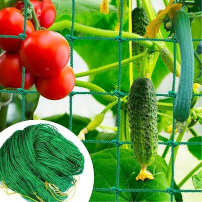 Trellis Netting For Climbing Plants - Heavy Duty Garden Trellis Netting For Cucumber, Vine, Fruits & Vegetables Tomato Plants Trellis Net, Climbing Vining Plants Grid For Climbing Plants, Grid With Plant Clips, Heavy-Duty PE Grid For Cucumber, Tomato, Vegetable, Fruit, Sweet Bean Plants, Heavy-Duty Garden Grid For Outdoor Climbing Plants, Grid With Plant Clips, Cucumber, Tomato Plant Mesh, Fruit, Vegetable Planting Mesh