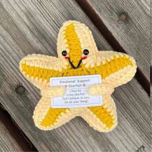 1pc Handmade Crochet Starfish Doll, Conveys Sincerity And Encouragement. These Crocheted Dolls Will Make Me Or Someone I Care About Happy. It Is Not Only A Gift For Myself, But Also A Unique Gift For Friends Or Family. - Multicolor - View 3