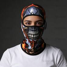 Fabulous Be Xtreme CS26-GT(01-10) Fashionable Skull Print Cycling Balaclava - Multicolor - View 2