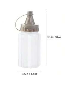 4Pack Small White Plastic Squeeze Condiment Bottles For Ketchup Honey Salad Dressing Mini Sauce Jam Bottles Perfect For BBQ Camping Lunch Outdoor Picnic Condiment Squeeze Containers - 白色 - 查看 6