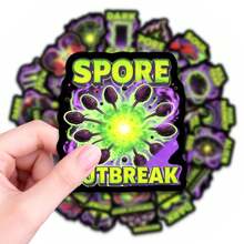 50PCS Soul Eater Flower Horror Stickers, Gothic Creepy Plant Vinyl Decals For Adults, Water Bottle Laptop Skateboard Guitar Phone Case Decor, Spooky Aesthetic Stickers For Halloween Party Supplies, DIY Craft Projects And Personal Item Customization Funny Stickers Kindle Scrapbook Supplies Laptop Sticker Scrapbooking - A - View 2