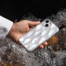 Funda para iPhone de Nácar Blanco: Cubierta de Teléfono Hecha a Mano - Multicolor - Ver 5