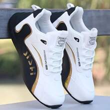 Zapatos deportivos casuales de suela blanda y resistentes al desgaste para hombres, zapatillas de running - Negro [superficie de PU] - Ver 6