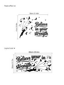 mama look 1pc, Multi-Size, PVC Self-Adhesive Removable Wall Sticker, Motto, Text Sticker, Positive Energy Inspirational Home Decor Sticker, Suitable For Bedroom, Living Room, Study, Entrance, Corridor, Wall Decoration, Room Decor, Etc. - Multiple Styles - View 9