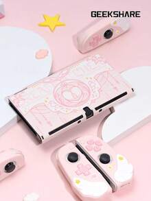 GeekShare 1pc Star Wing Protective Case Compatible With Nintendo Switch OLED And Joy-Con - View 1