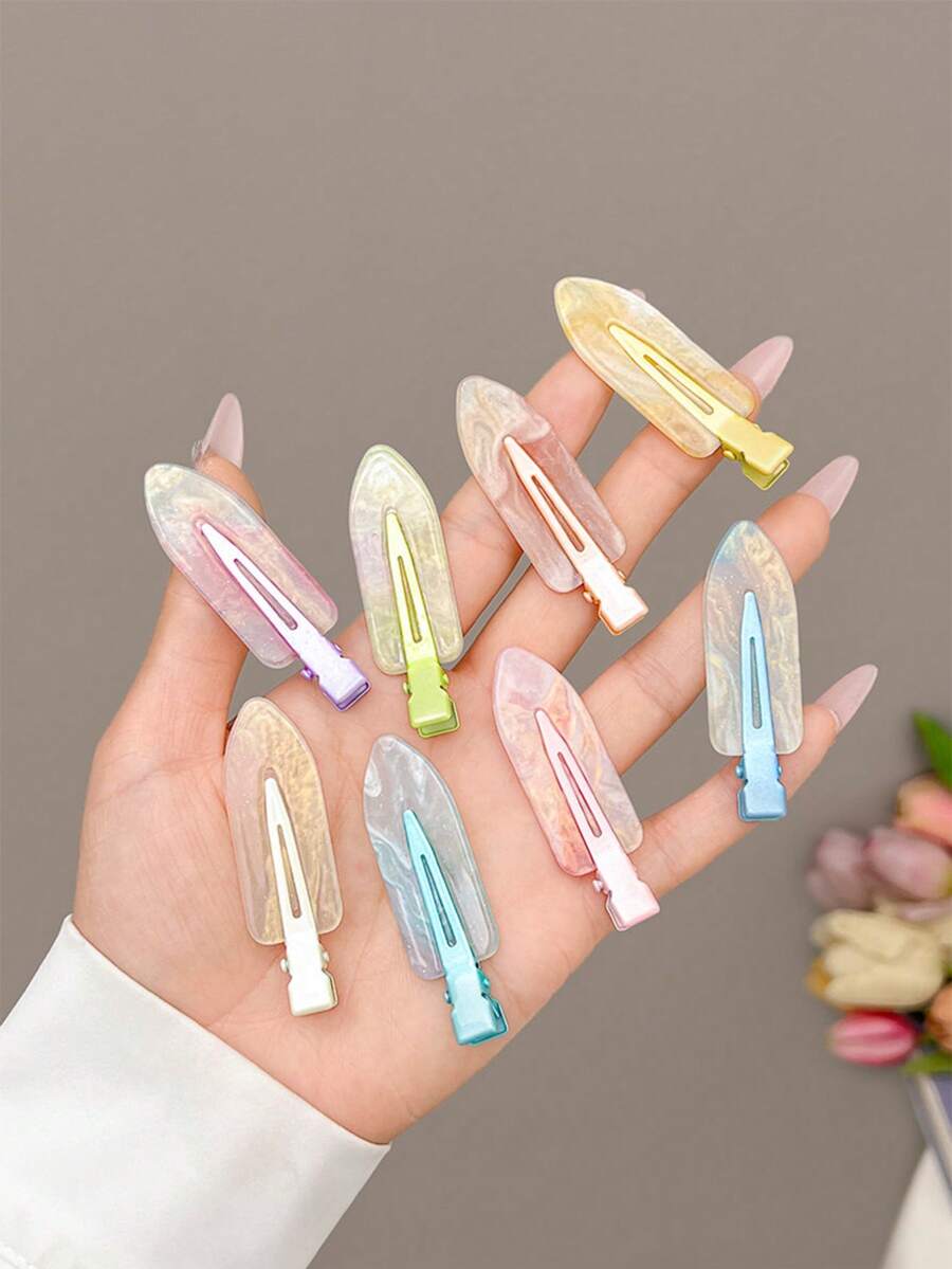 2pcs Seamless Hair Clips, Bangs Hairpins, Cute Girl Style Fringe Hair Clips