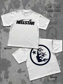 2026Vintage Streetwear 220g T Shirt 1pcs Retro Graphic 100% Cotton Y2K Swag Men Clothes, Double Sided Star And Flame Graphic TShirt, Cosmic Style Digital Printed T Shirt Gifts For MenLoose And Comfortable,Casual And Easy-Goin,High-Quality Wax Printed Cotton Retro FashionBrand T-Shirt, Men's T-Shirt, Beach Must-Have, Men's Summer T-Shirt, Holiday Gift, Perfect Gift,Graphic Tees Women,Graphic Tee,Shirts - White - View 8