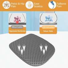 EVEME Large Gel Seat Cushion For Long Sitting With Non-Slip Cover,Soft &Amp; Breathable,Seat Cushion For Chair,Car,Office,Desk Chair,Wheelchair - ColorA - View 4
