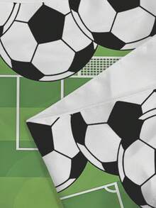 1pc Reusable & Washable Football Pattern Tablecloth, Suitable For Party, Kitchen, Outdoor Decoration - Multicolor - View 5