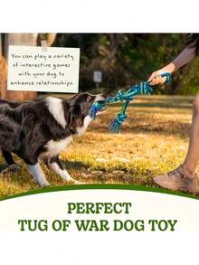 Heavy Duty Chew Rope Toy For Large Dogs, Durable Pet Chewing Toy, Tug Of War Rope, Suitable For Dental Cleaning Of Large And Medium Dogs, Powerful Chewing, Daily Companion, Pet Dog Rope Toy, Bite-Resistant, Teeth Cleaning, Interactive Training, Rope Toy, Medium And Large Dogs, Entertaining, Pet Toy - Multicolor - View 6