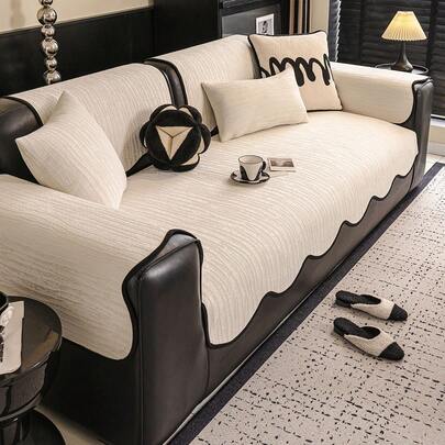 1PC Geometric Pattern Sofa Cushion Cover, All Season Universal Sofa Cover, Pet Friendly Anti-Cat Scratch Sofa Protector, Washable Room Decor For Living Room,Couch Covers For L-Shaped, Single, Loveseat, 3-Seaters,4-Seater Sofas And Sectional Couches(Sold Separately)