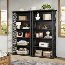 Tribesigns 6-Tier Tall Bookshelf, 71" Industrial Bookcase With Metal Frame, Freestanding Open Storage Shelves For Home Office, Living Room, Bedroom - Black - View 9