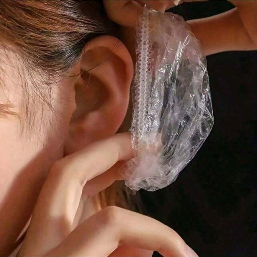 20个/套 一次性耳套 极简耳部防护耳套 理发沐浴洗头防水耳罩 - 基本型 - 查看 1