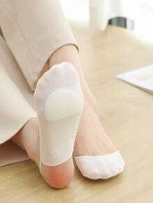 5双装女士夏季透气短袜，超短薄隐形袜，适合搭配高跟鞋 - 彩色 - 查看 5