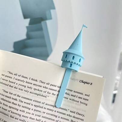 Dấu trang hình tháp lâu đài 3D kỳ diệu, Giá đỡ trang sách 3D sáng tạo, Phụ kiện đọc sách độc đáo dễ thương, Quà tặng cho người yêu sách (4 màu)