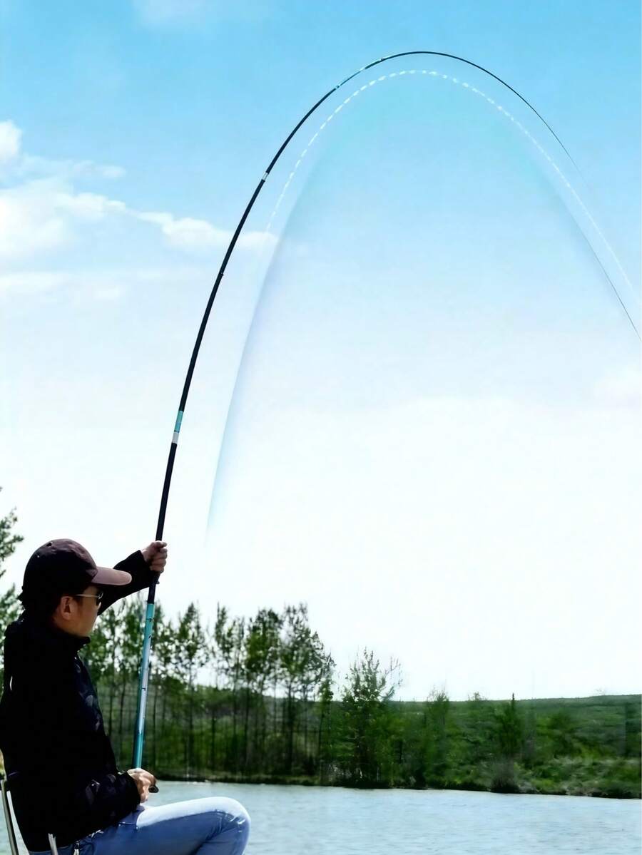 1支蓝色碳纤维钓竿，适用于海水和淡水垂钓，非常适合船钓，超轻、中等重量、轻量级。 - 多重規格 - 查看 1