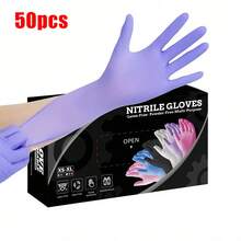 30/50/100只装一次性丁腈手套，适用于汽车清洁、家居清洁、擦拭桌子、美容沙发、纹身、厨房清洁，无粉，不含乳胶 - 50pcs - 查看 17