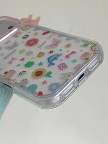 Elegant Transparent Gold-Plated Spring Flower & Butterfly Design Phone Case, Suitable For IPhone 17 Pro Max, 16 Pro, 15 Pro, 14, 17 Pro, 13, Girlish Style, Anti-Drop - Multicolor - View 5