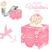 Pink Valentine's Day Card Gift Box, Suitable For Children And Classroom Exchanges - Pink Valentine's Day - View 3