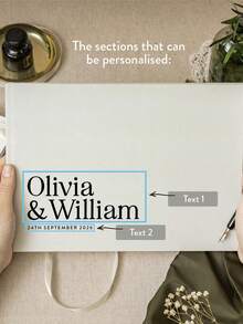 Personalized Wedding Guest Signature Book, Customizable With Letter Names, Wedding Commemorative Photo Album, Unique Custom Keepsake Gift For Couples - Multicolor - View 2