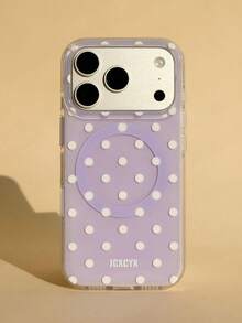 1 funda de teléfono eleganteNo incluye cordón ni soporte. Envío, incluye un cordón para el cuello y soporte. Entrega local. Entrega de la funda en 4 días. Para teléfono o niño. de carga magnético. Estilo minimalista. Lunares rosados. Compatible con 17 Professional, 17 Professional, 17, 17, 16, 15, 14, 13, 12, 11. - Morado - Ver 8
