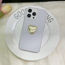 1个心形指环手机支架，电镀指环夹，360°旋转桌面手机支架 - 金色 - 查看 4